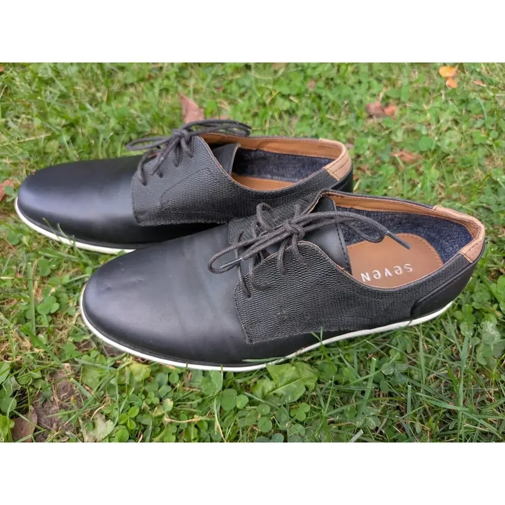 Seven 91 Men's Black Lace Up Oxford Dress‎ Shoes Size 8 Career Special occasion